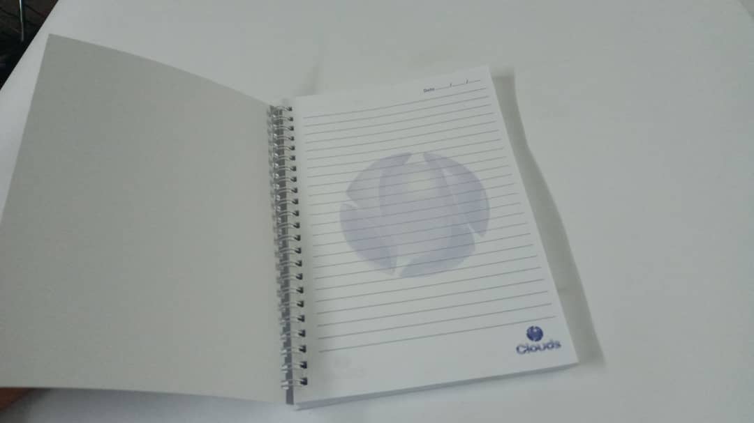 Custom branded spiral notebook