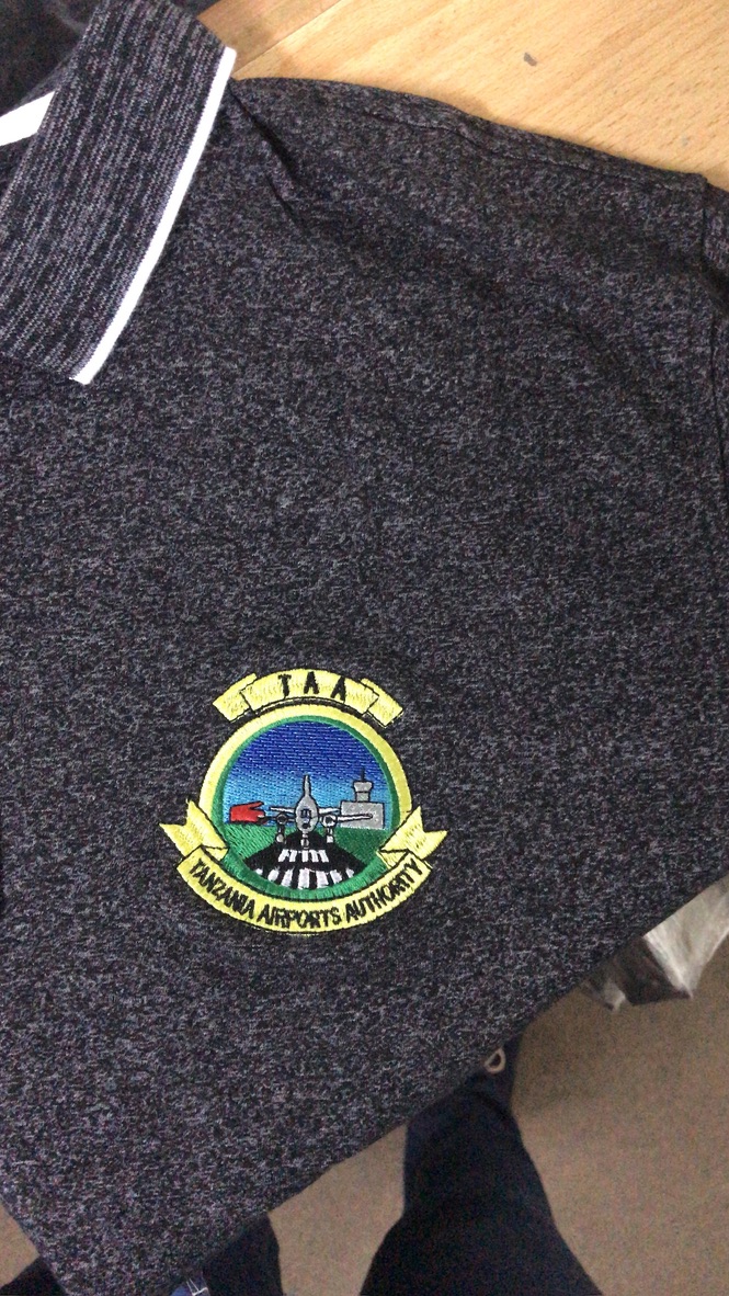 Custom embroidered institutional polo shirt