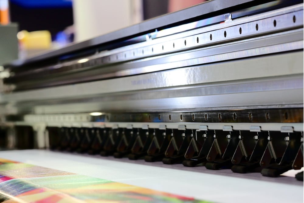 Large-format digital printer in operation