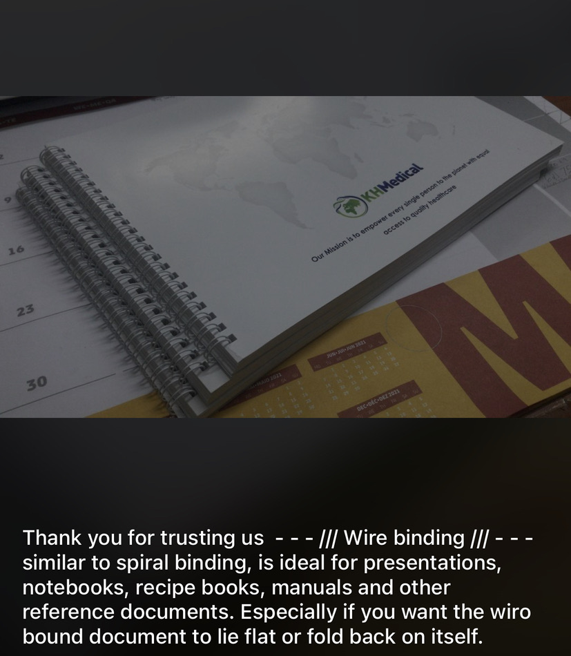Custom wire-bound calendars and notebooks